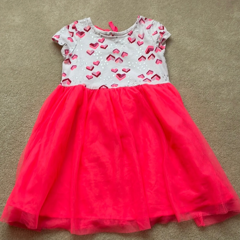 Neon pink heart dress